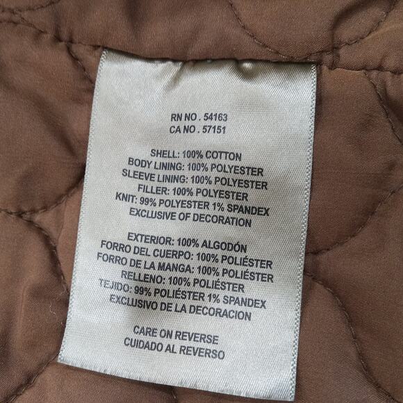 Levi’s Jacket XL Brown Quilted Canvas Work Utility Field Coat Snap Front Chore - Picture 10 of 16